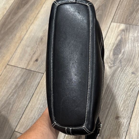 COACH Y2K 2000’s East West 9363 Shoulder Bag Leather Canvas Black Signature - Picture 8 of 15